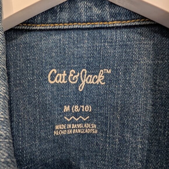 Cat & Jack Denim Jean Jacket Classic Versatile Everyday Fashion - Size M(8/10) - Picture 5 of 6